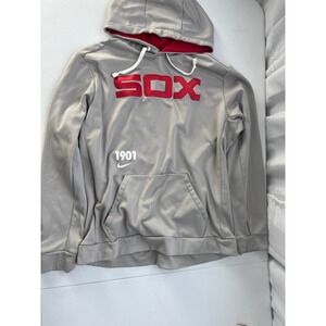 Nike Chicago White Sox Cooperstown Collection Therma-FIT Hoodie Mens XL Grey Red